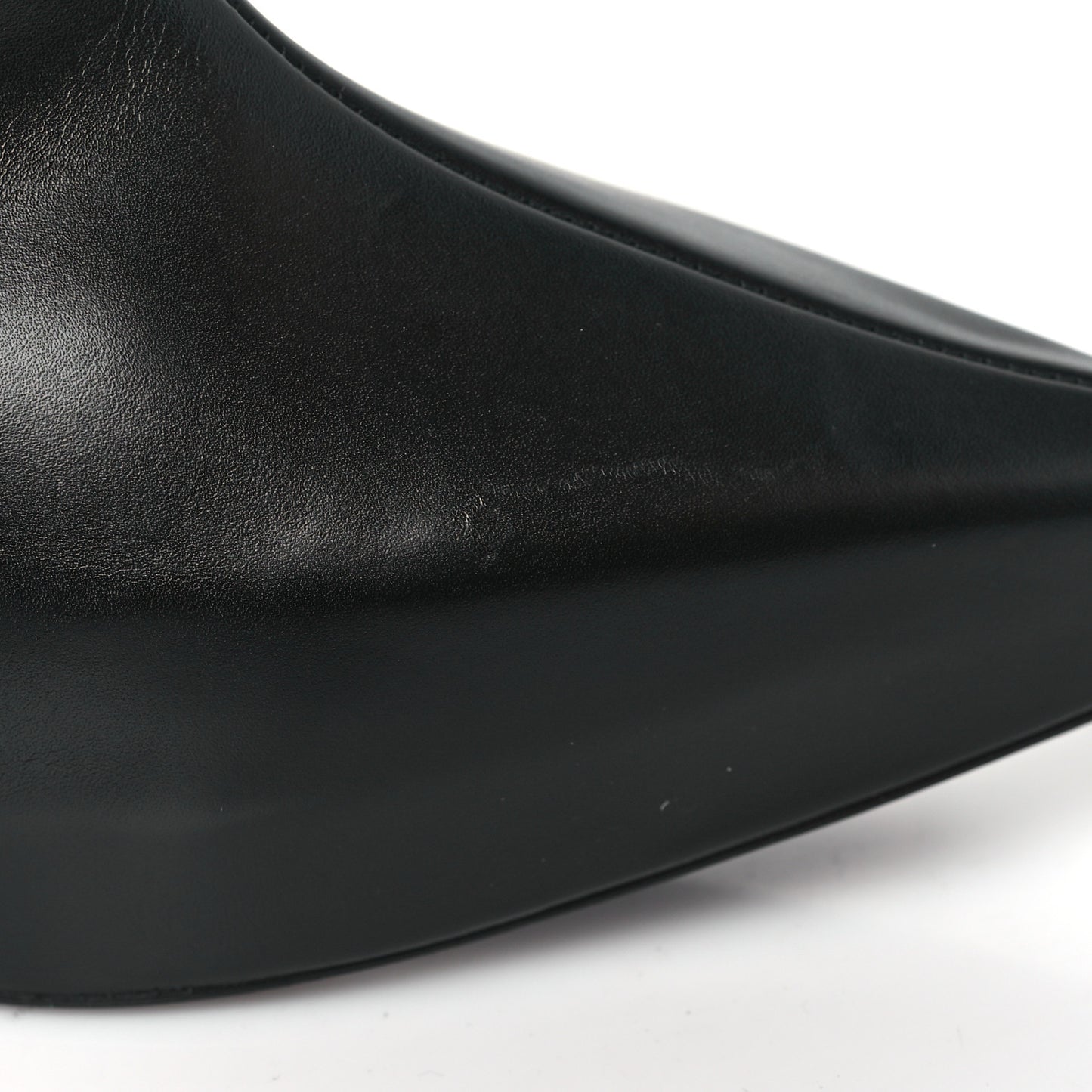 Calfskin G Lock 80mm Wedge Low Boots 38.5 Black