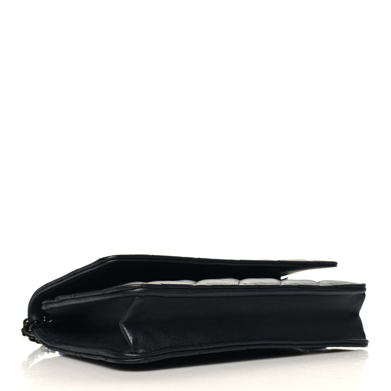 Chanel Lambskin Quilted Wallet On Chain WOC So Black 4 of 12