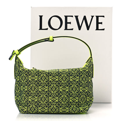 Loewe Jacquard Anagram Calfskin Small Cubi Bag Neon 10 of 10