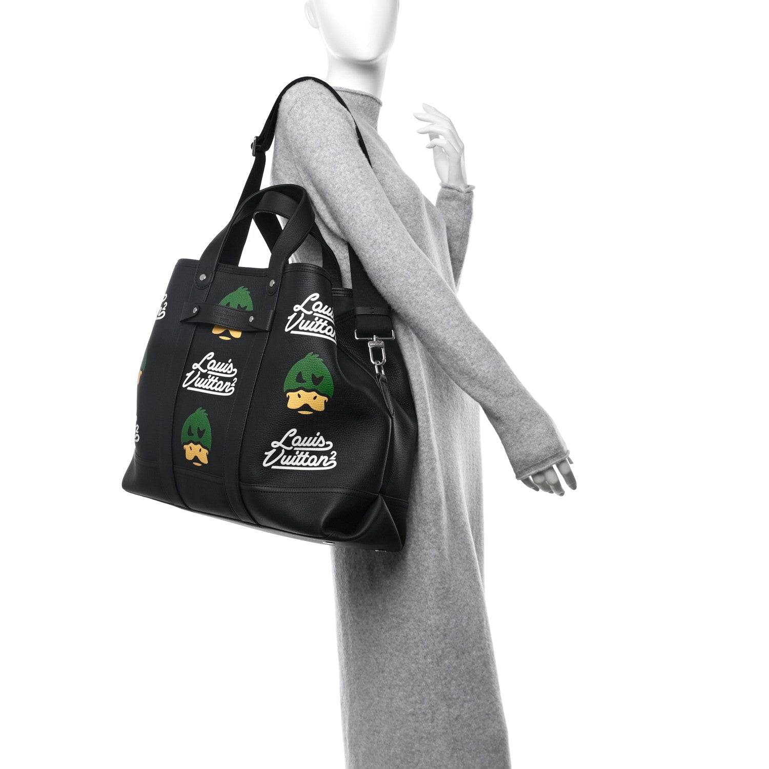 Louis Vuitton X NIGO Taurillon Duck Trolley Tote Black 2 of 9