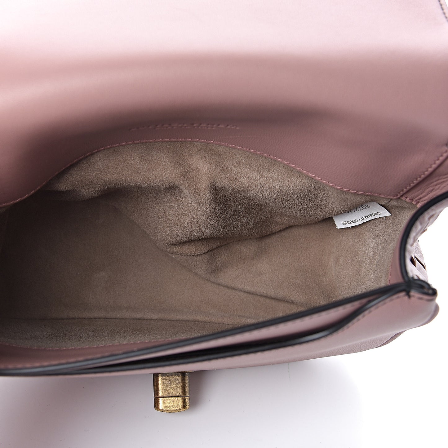 Nappa Intrecciato BV Luna Shoulder Bag Deco Rose