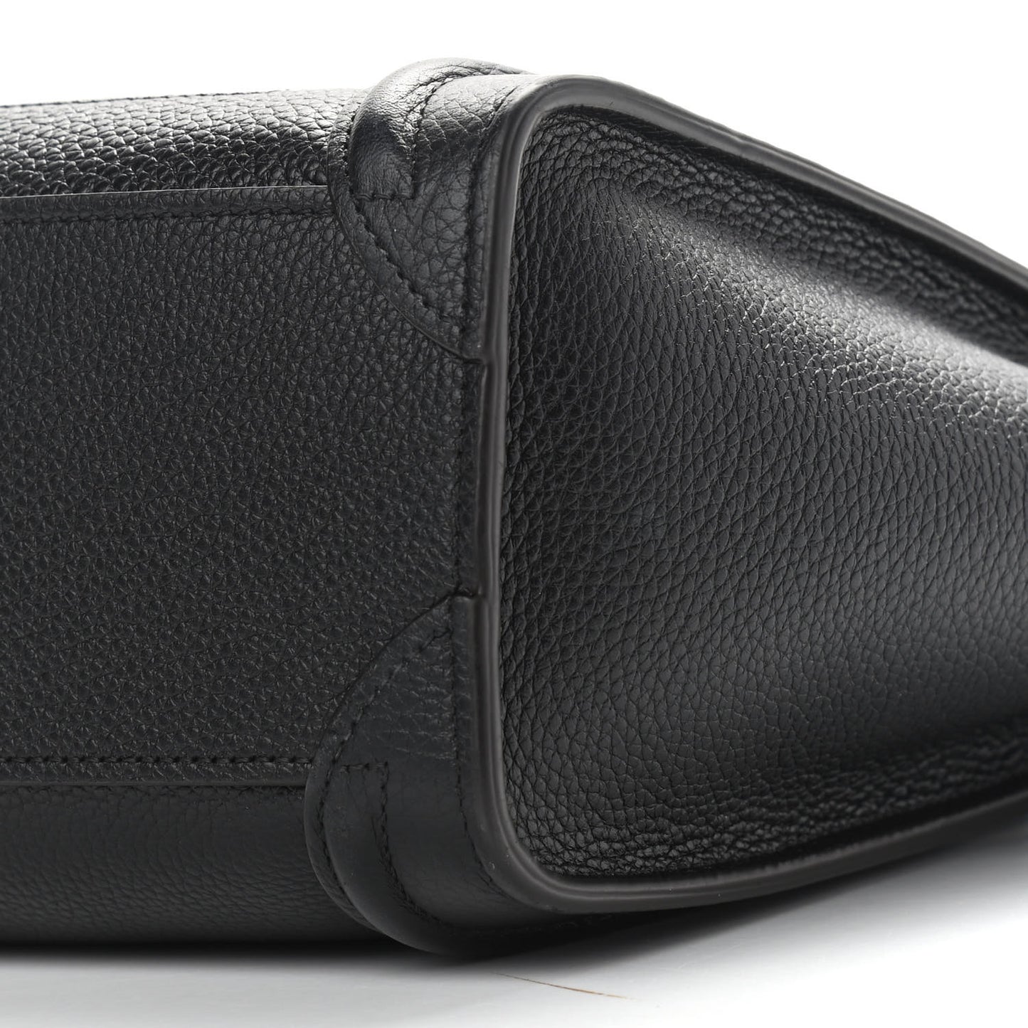 Drummed Calfskin Nano Luggage Black
