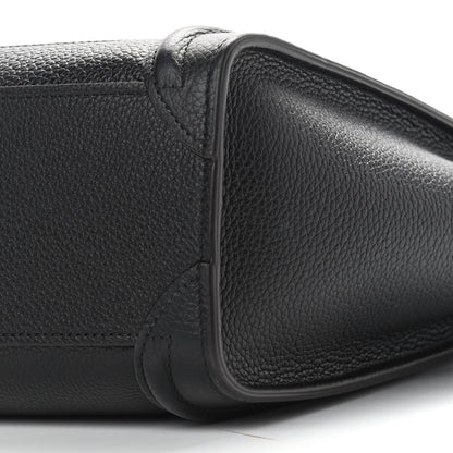 Celine Drummed Calfskin Nano Luggage Black 10 of 10