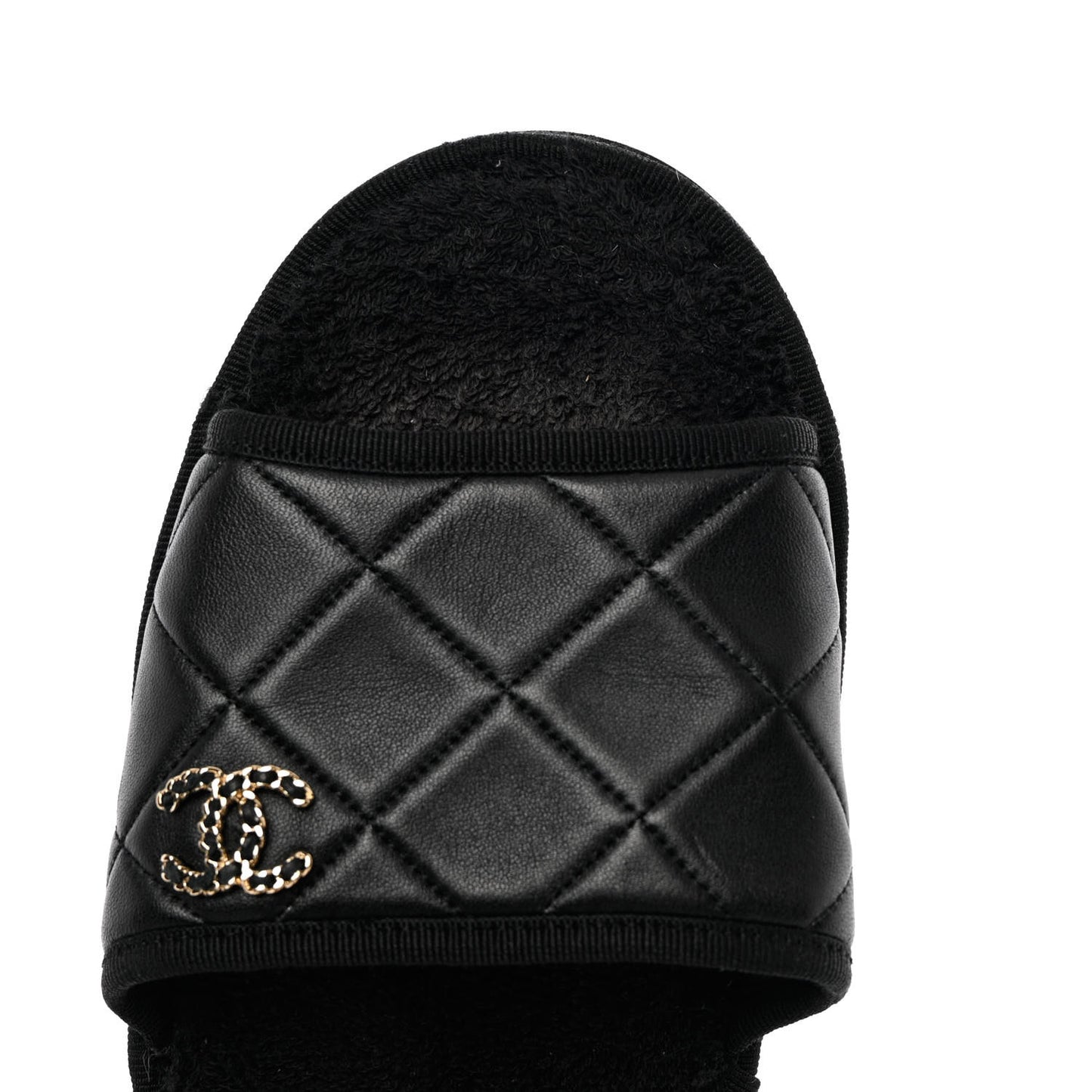 Lambskin CC Flat Mules M Black