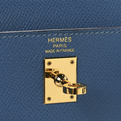 Hermes Epsom Kelly Sellier 25 Bleu Azur 6 of 17