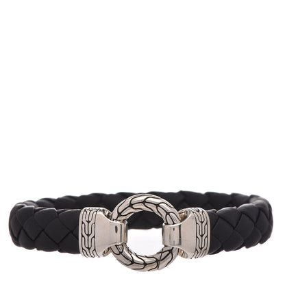 John Hardy Sterling Silver Calfskin 12mm Classic Chain Ring Clasp Bracelet 1 of 5