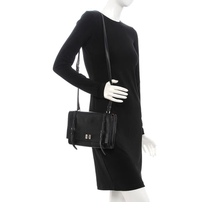 Prada Vitello Soft Double Flap Shoulder Bag Nero Black 2 of 8
