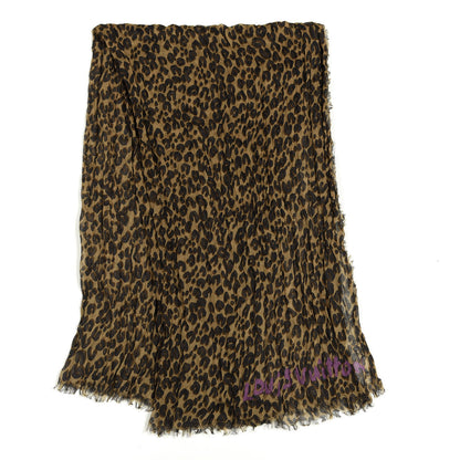 Louis Vuitton Cashmere Silk Leopard Etole Stole Marron 2 of 5