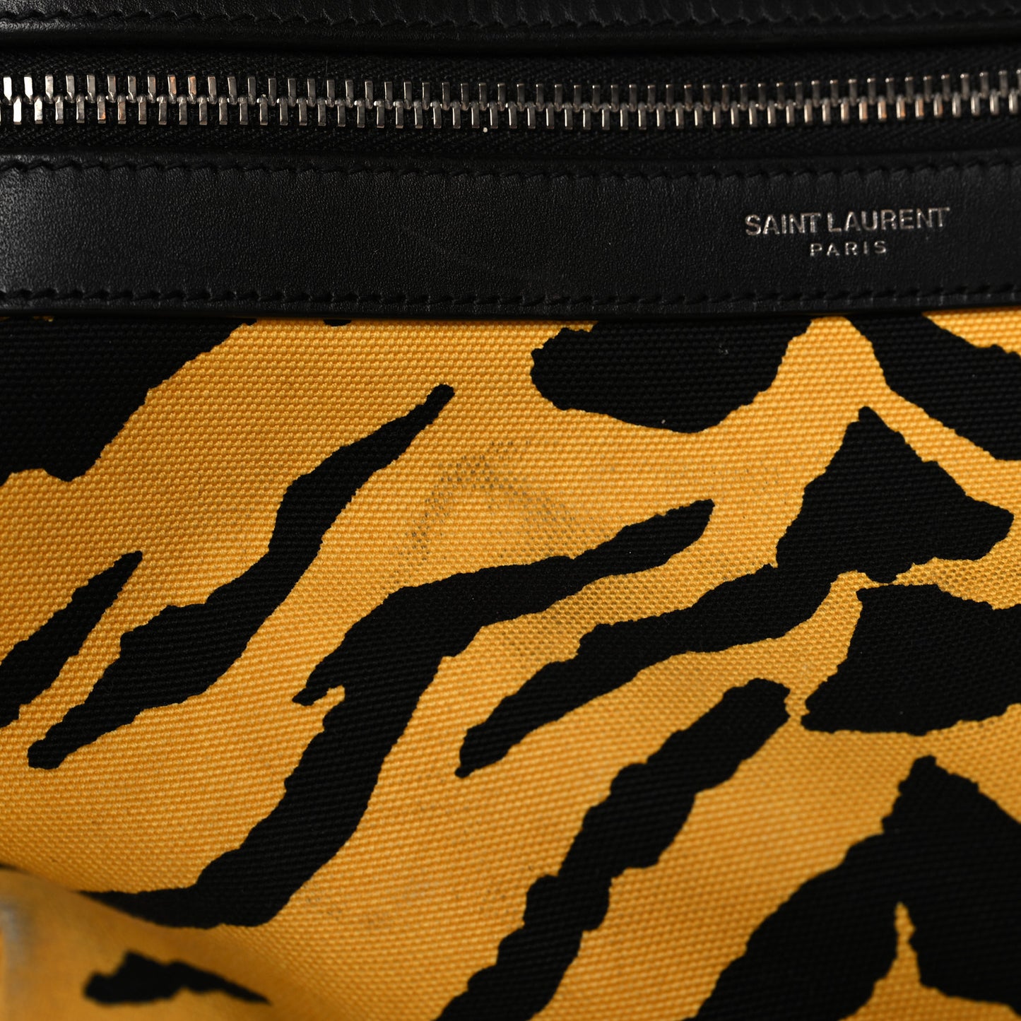 Canvas Zebra Print City Backpack Yellow Black