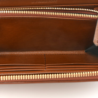 Burberry House Check Bridle Calfskin Ziggy Zip Around Wallet Dark Tan 5 of 13