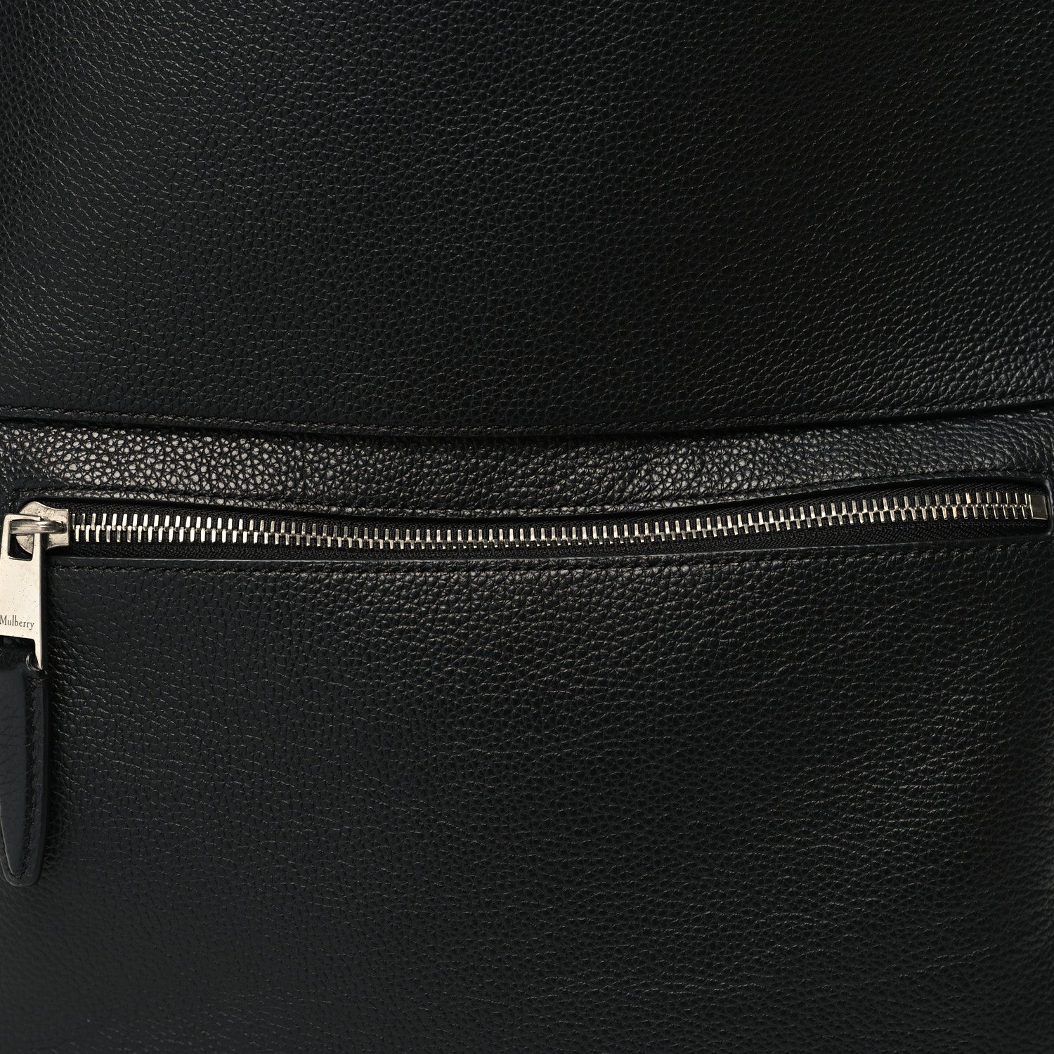 Mulberry Grain Calfskin Zipped Backpack Black 8 of 10