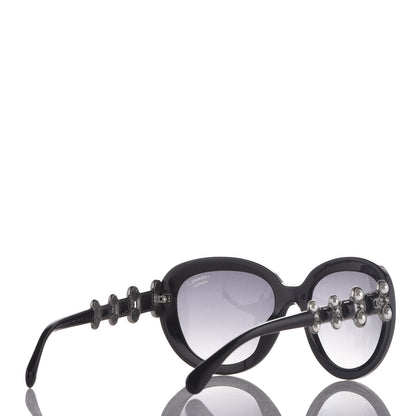 Chanel Pearl Crystal Bijoux Polarized Sunglasses 5334-H-B Black 4 of 8