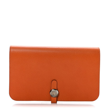 Hermes Togo Dogon Duo Wallet Orange 1 of 9