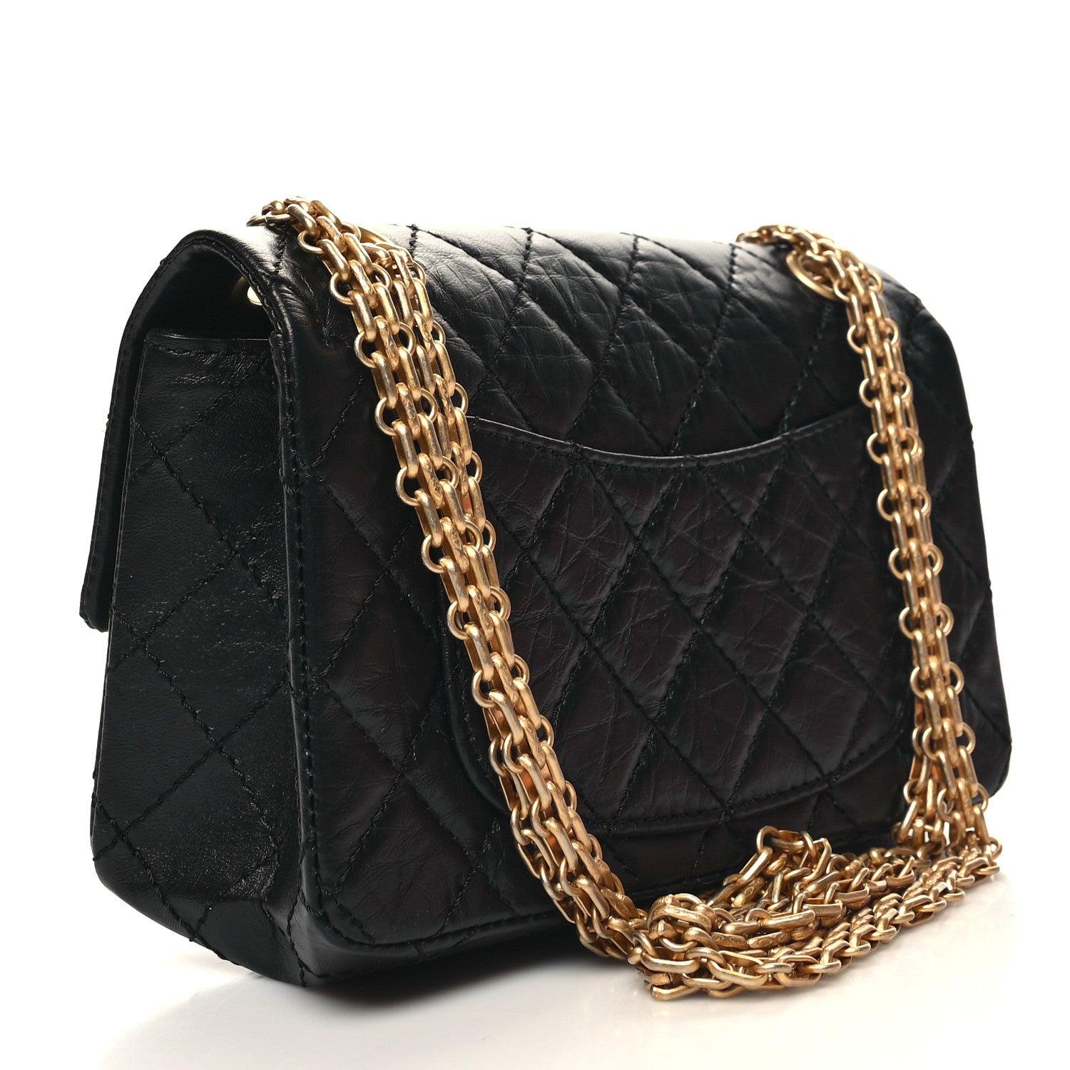 Chanel Aged Calfskin Quilted 2.55 Reissue Mini Flap Black 2 of 10