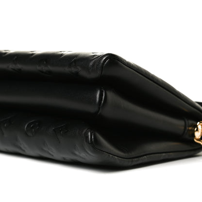 Louis Vuitton Lambskin Embossed Monogram Coussin PM Black 9 of 14