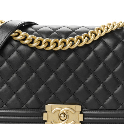 Chanel Lambskin Quilted Medium Boy Flap Black 8 of 10