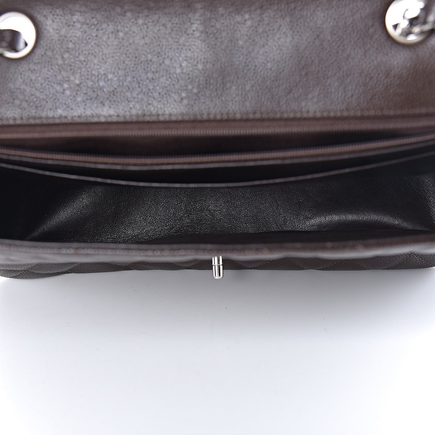 Chanel Caviar Quilted Jumbo Single Flap Dark Brown 5 of 13
