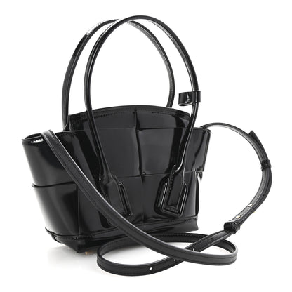 Bottega Veneta Patent Maxi Intrecciato Mini Arco Black 3 of 9