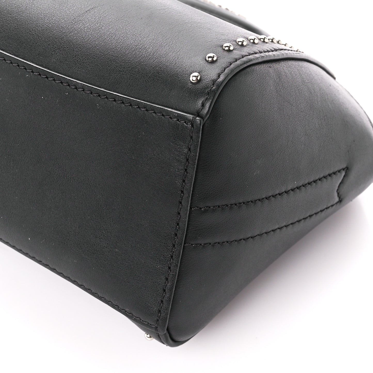 Calfskin Small Studded Antigona Beauty Wristlet Black
