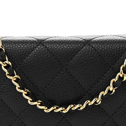 Chanel Caviar Quilted Wallet on Chain WOC Black 9 of 12