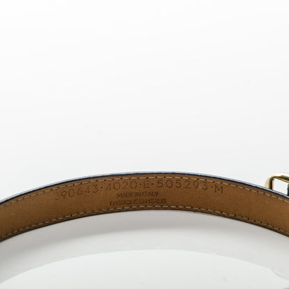 Balenciaga Chevre Gold Metallic Edge Hardware Triple Tour M Bracelet Bleu Nuit 5 of 7