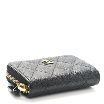 Chanel Caviar Quilted Zip Coin Purse Black 4 of 8