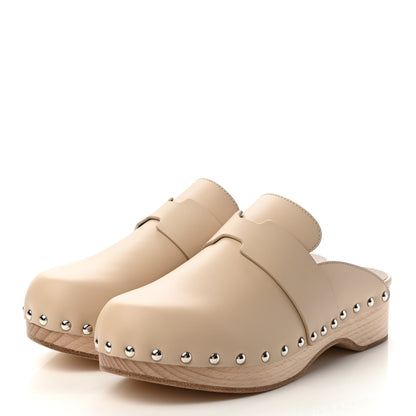 Hermes Calfskin Calya Mules 36 Hetre 3 of 7
