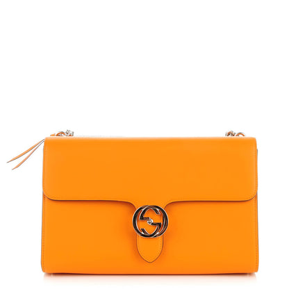 Gucci Moon Calfskin Medium Interlocking Shoulder Bag Curcuma 1 of 7