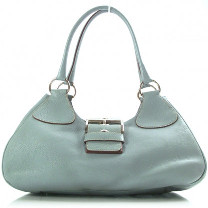 Prada Vitello Daino Shoulder Bag Blue 1 of 11