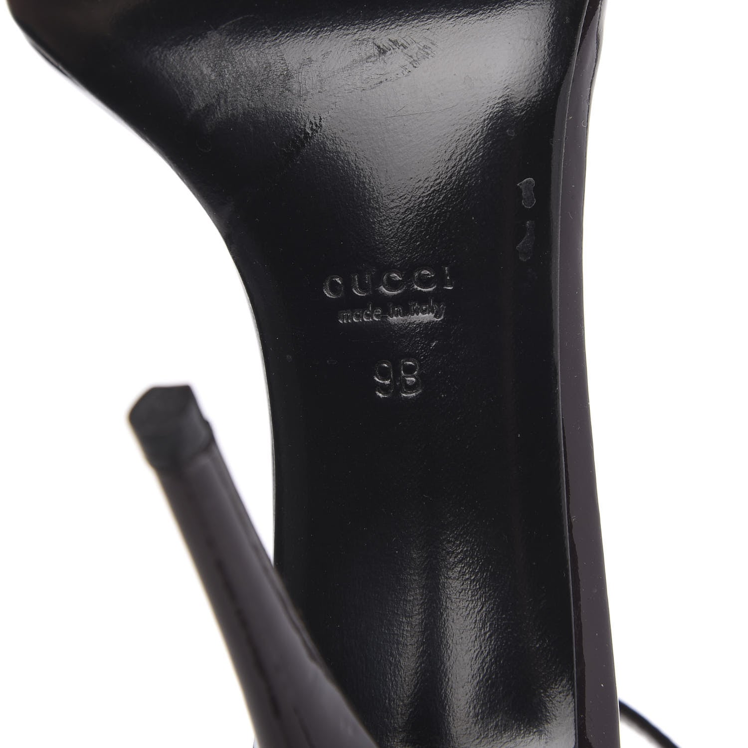 Gucci Patent T-Strap Sandals 9 Burgundy 7 of 10