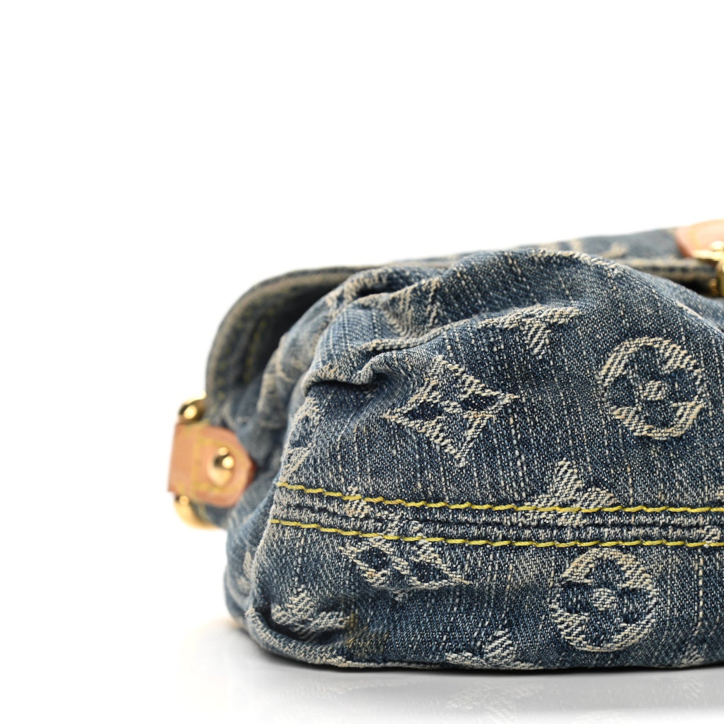 Monogram Denim Mini Pleaty Blue