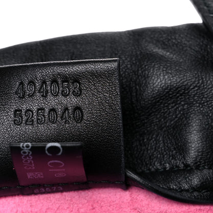Gucci Grained Calfskin Logo Drawstring Backpack Box Pink Green Black 7 of 10