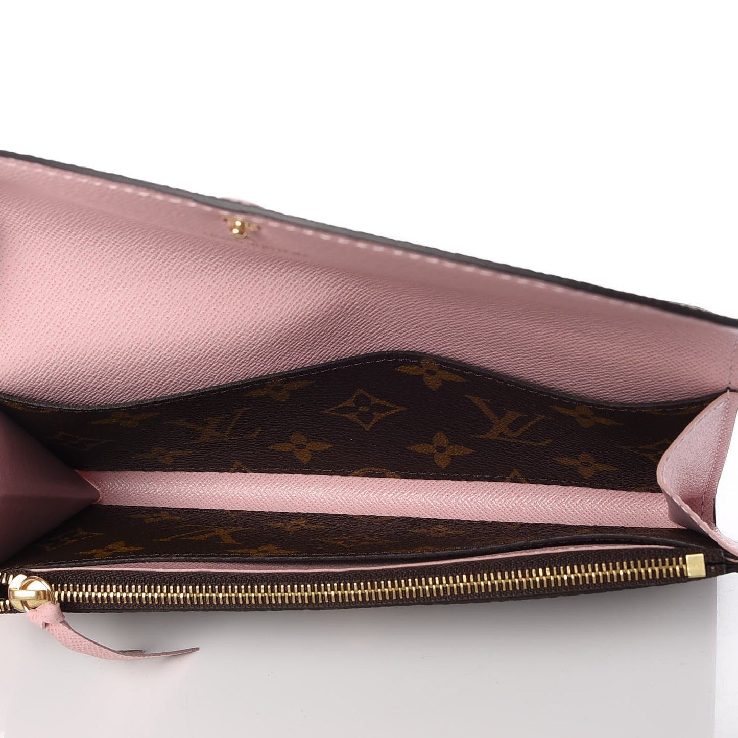 Monogram Emilie Wallet Rose Ballerine