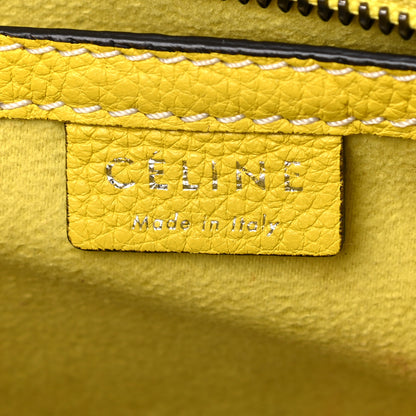 Celine Drummed Calfskin Nano Luggage Citron 6 of 18