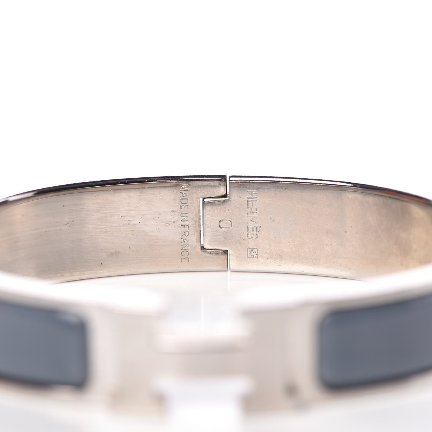 Hermes Enamel Narrow Clic Clac H Bracelet PM Slate 4 of 5