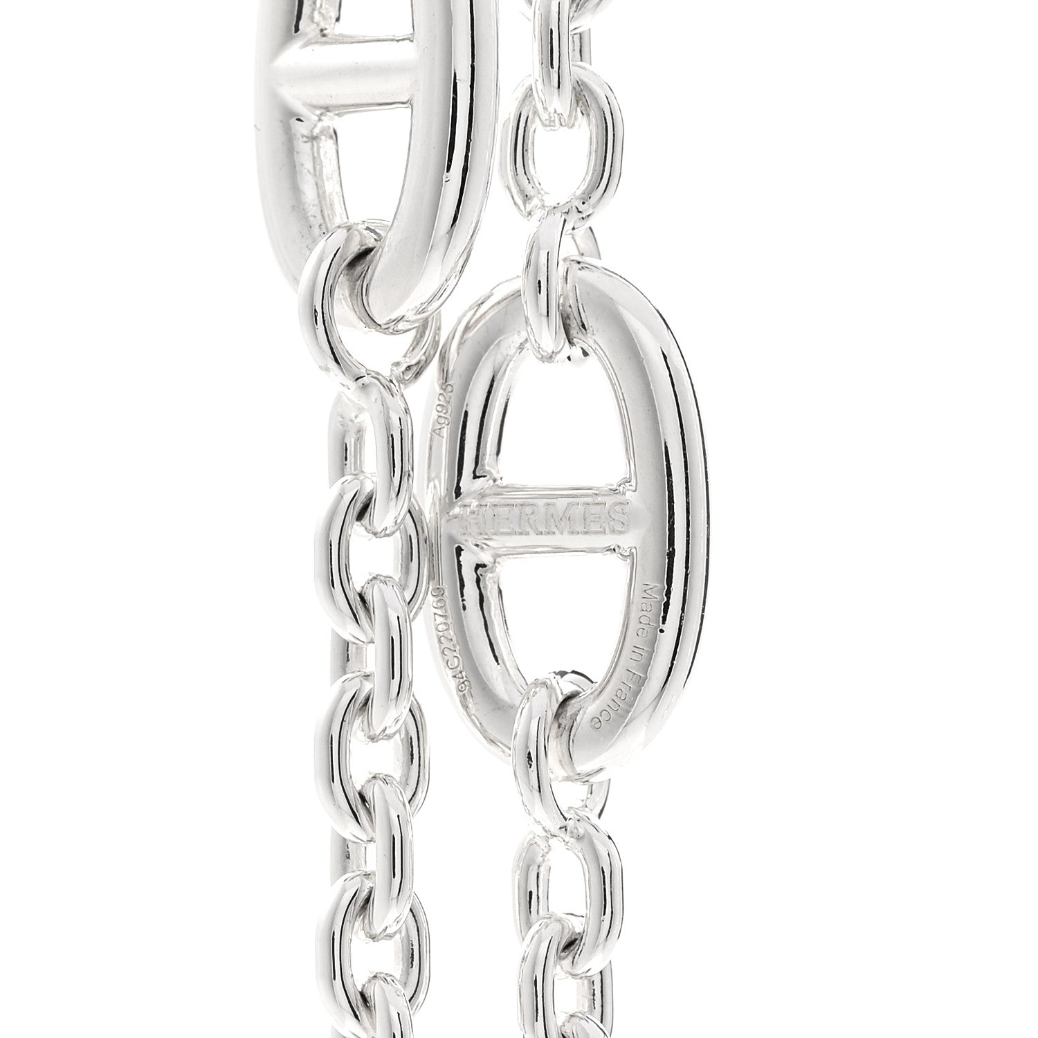 Hermes Sterling Silver Farandole Necklace 160 5 of 6