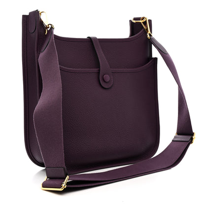 Hermes Taurillon Clemence EVELYNE III PM Cassis 3 of 13