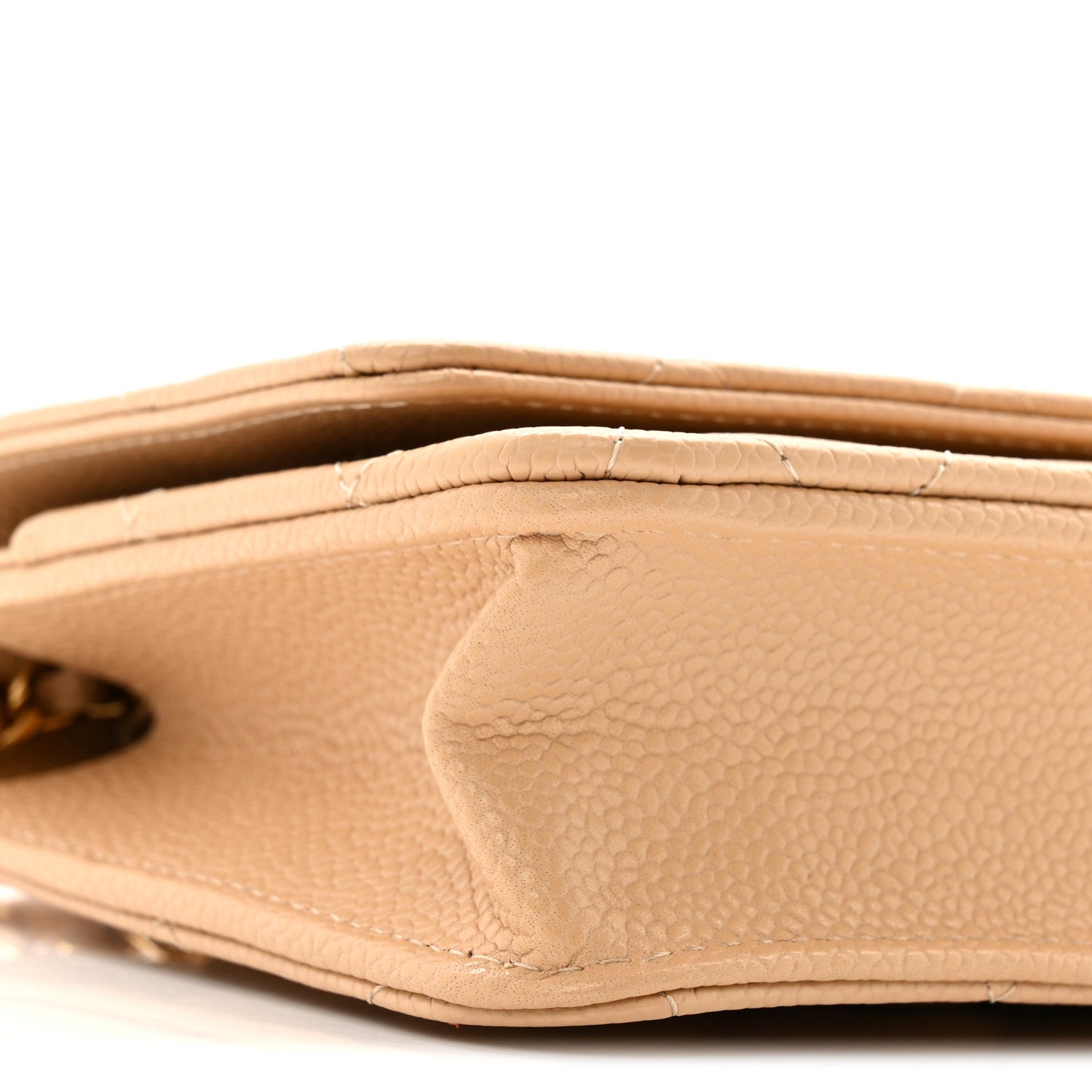 Chanel Caviar Quilted Wallet on Chain WOC Beige 10 of 14