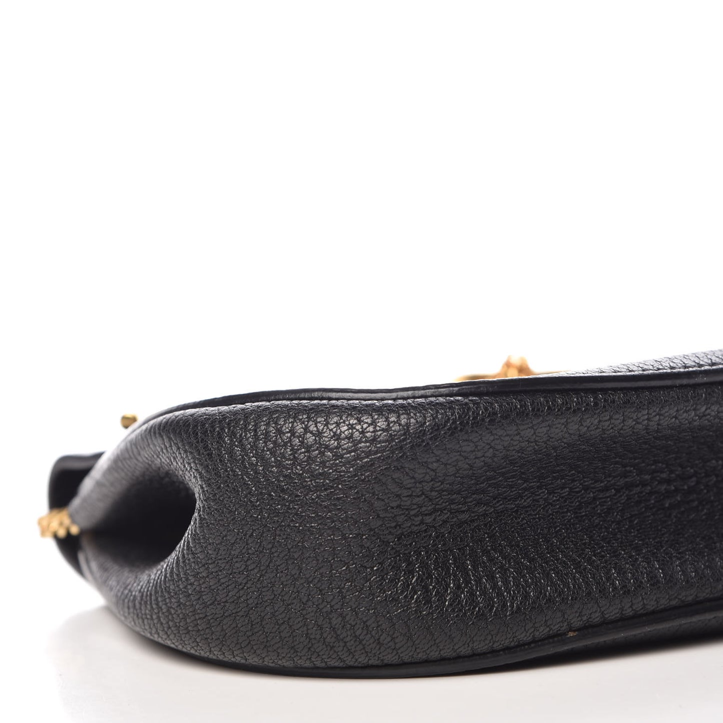 Grained Lambskin Mini Drew Shoulder Bag Black