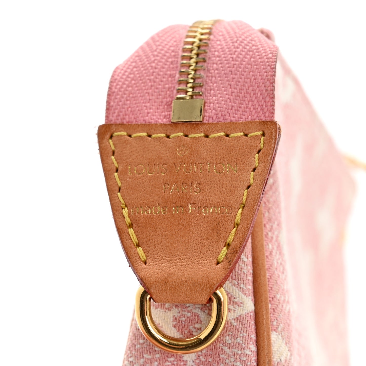 Denim Jacquard Monogram Micro Pochette Accessories Rose