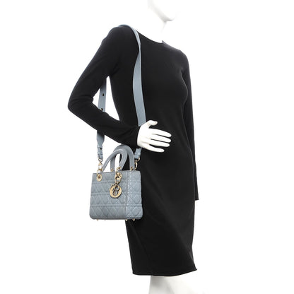Christian Dior Lambskin Cannage Small Lucky Badges My Lady Dior Grey 2 of 18