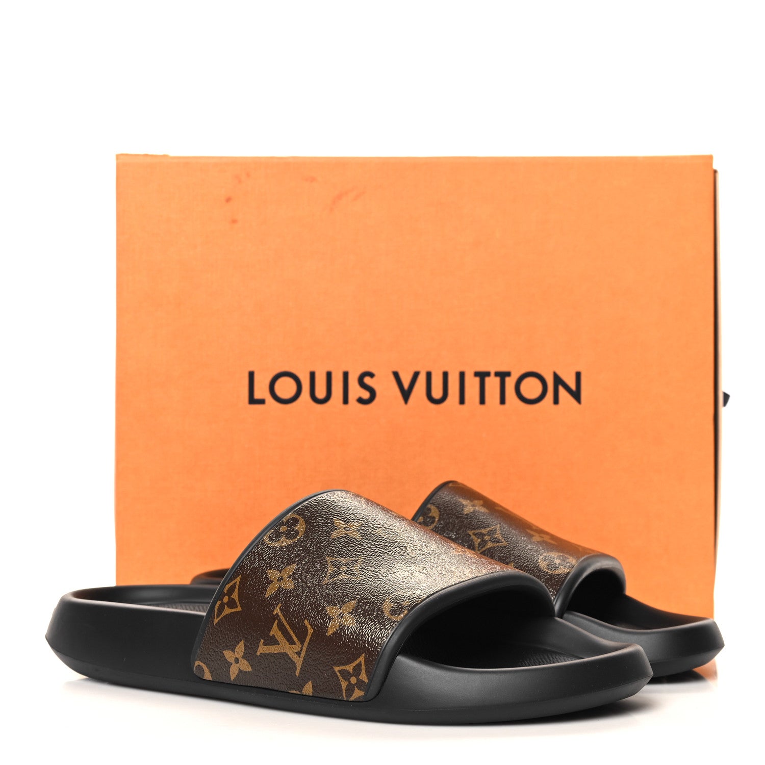 Louis Vuitton Rubber Monogram Mens Waterfront Mules 11 Macassar 9 of 9