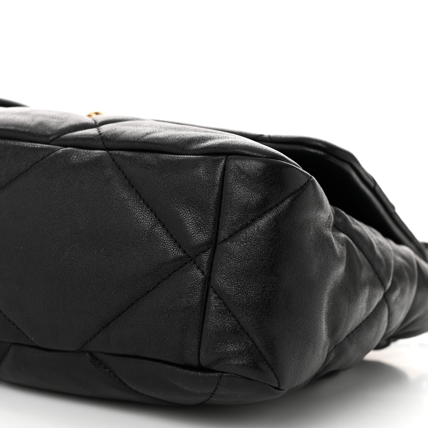 Lambskin Quilted Large Chanel 19 Flap Black