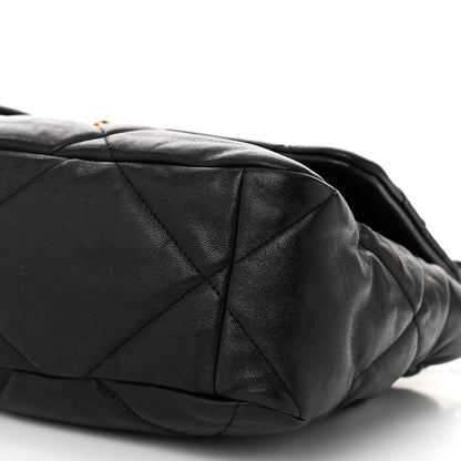 Chanel Lambskin Quilted Large Chanel 19 Flap Black 10 of 10