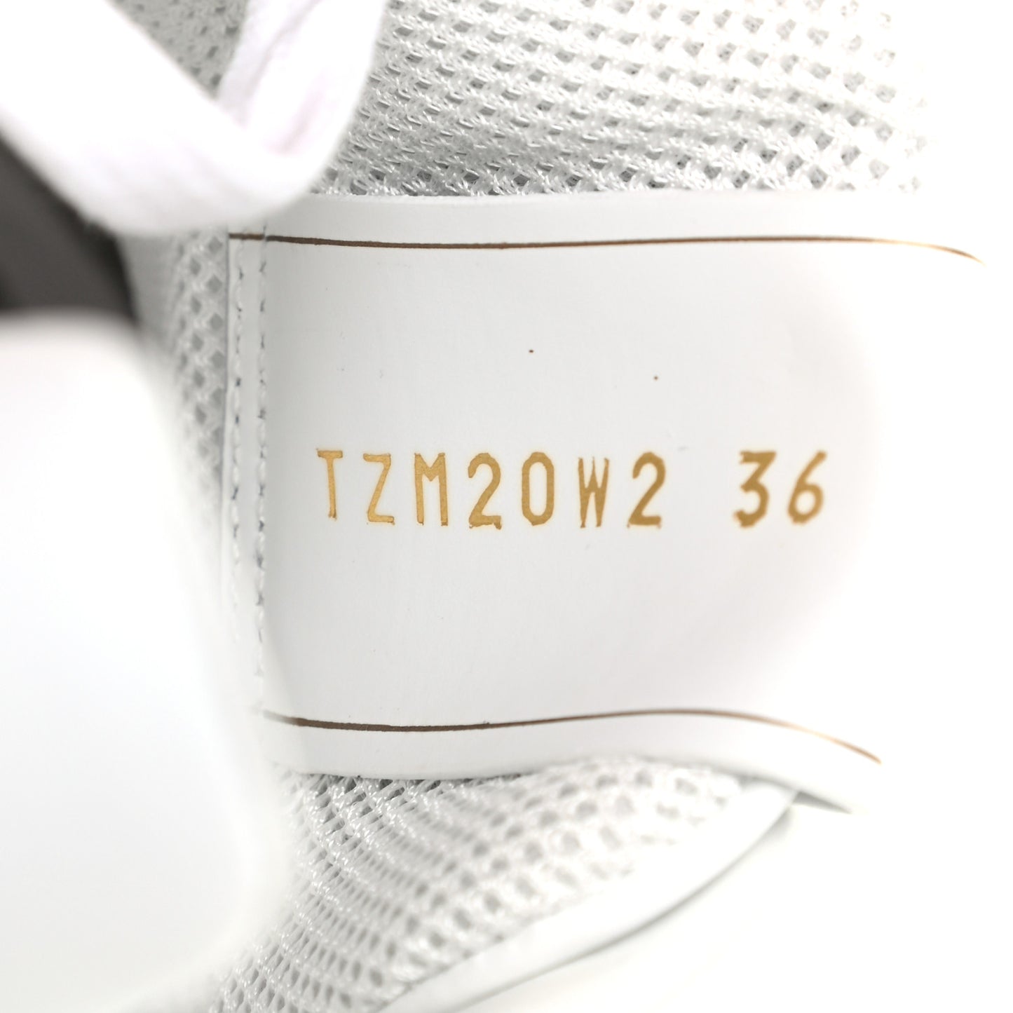 Calfskin Womens Backnet Sneakers 36 White
