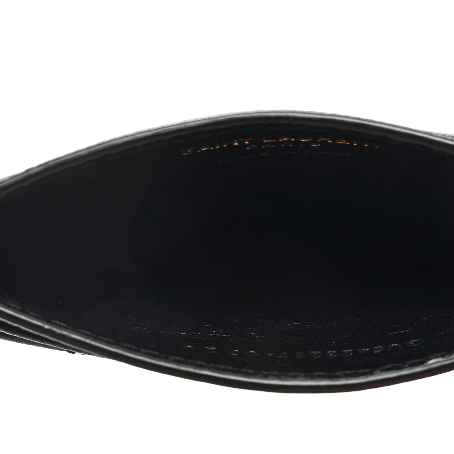 Grain De Poudre Matelasse Chevron Monogram Credit Card Case Black