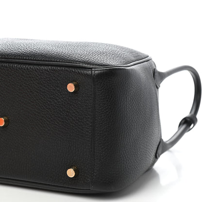 Hermes Taurillon Clemence Lindy 26 Black 8 of 10