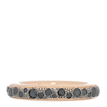Pomellato 18K Rose Gold Black Diamond Iconica Band Ring 54 6.75 1 of 5