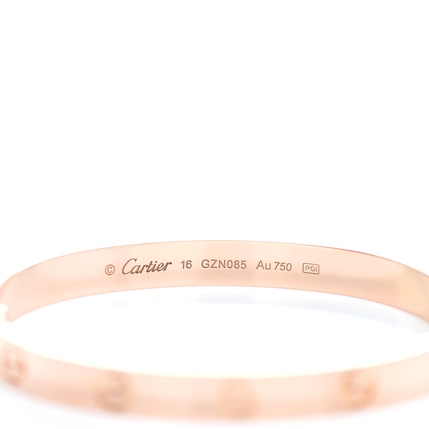 Cartier 18K Pink Gold LOVE Bracelet 16 3 of 4