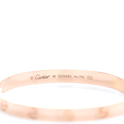 Cartier 18K Pink Gold LOVE Bracelet 16 3 of 4